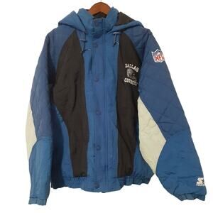 Vintage Starter Dallas Cowboys Men’s Jacket Blue Black Large NFL Pro Line